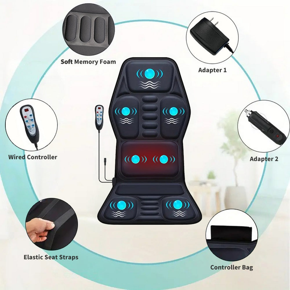 Massage Chair Pad,Back Massage With Heat,Massage Pad With 7Vibration Motors,Chair Massager For Office Chair, Massage Chair For Home Office Use