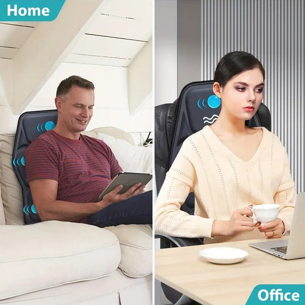 Massage Chair Pad,Back Massage With Heat,Massage Pad With 7Vibration Motors,Chair Massager For Office Chair, Massage Chair For Home Office Use