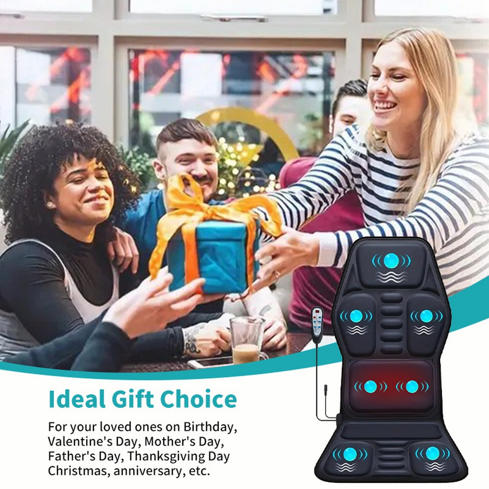 Massage Chair Pad,Back Massage With Heat,Massage Pad With 7Vibration Motors,Chair Massager For Office Chair, Massage Chair For Home Office Use